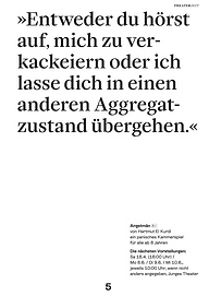Magazin Theater Zeit